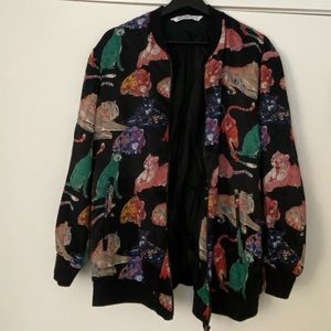 Animal Print Bomber Jacket